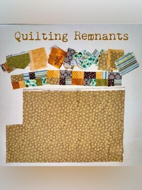 Multicolor Quilting and Craft Cotton Fabric Remnants
